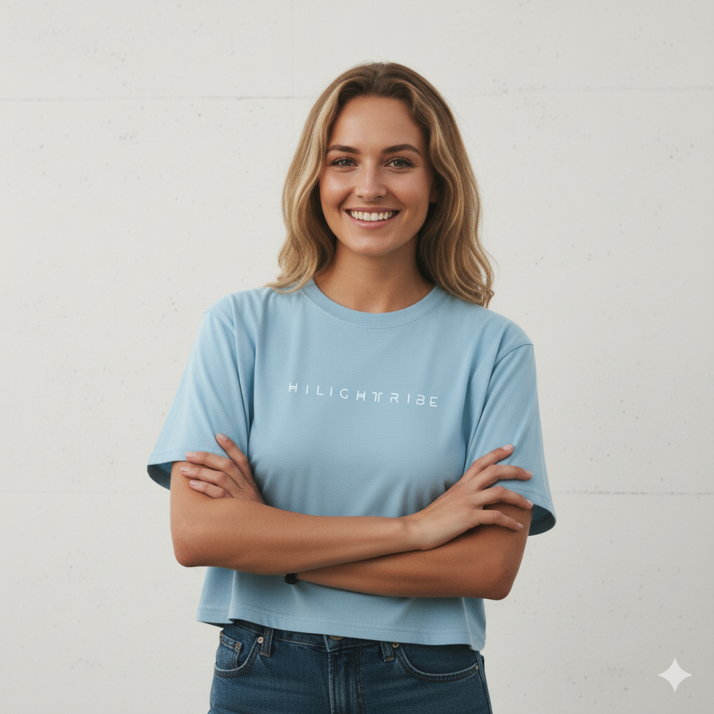Crop Top Hilight Tribe Bleu Pastel